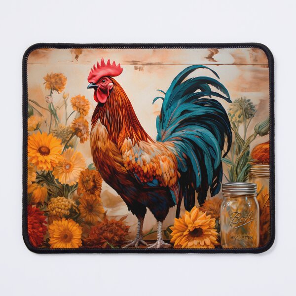 Item preview, Rustic Rooster and Sunflowers - Vintage Farmhouse Design designed and sold by URBANBADA.