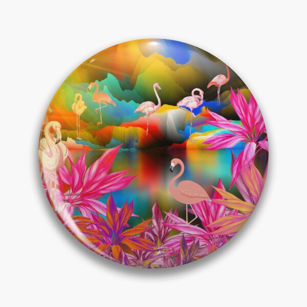 Aperçu de l'œuvre Flamants roses au paradis créée et vendue par Chamaryn.