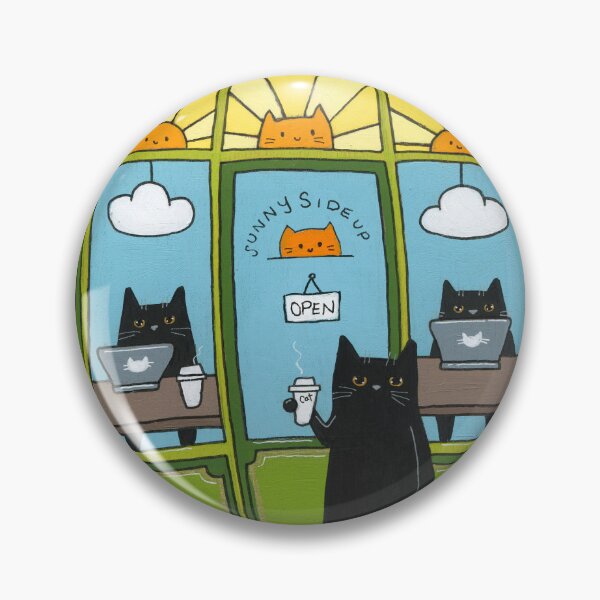 Item preview, Sunny Side Up Cat Cafe designed and sold by KilkennyCat Art.