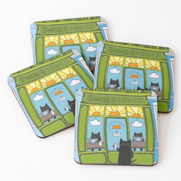 Item preview, Sunny Side Up Cat Cafe designed and sold by KilkennyCat Art.