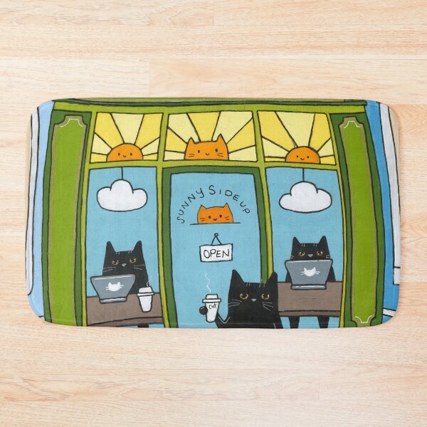 Item preview, Sunny Side Up Cat Cafe designed and sold by KilkennyCat Art.