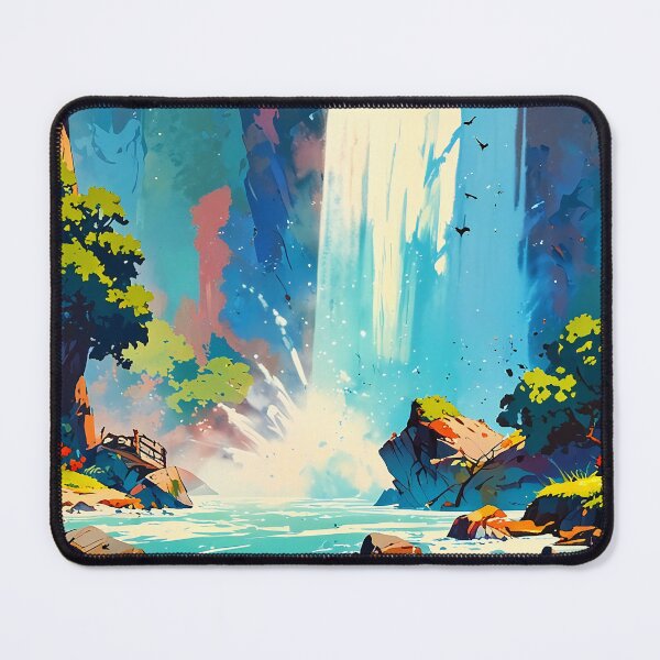 Item preview, Serene Waterfall Oasis: A Tranquil Nature Escape designed and sold by ArtComixHaven.