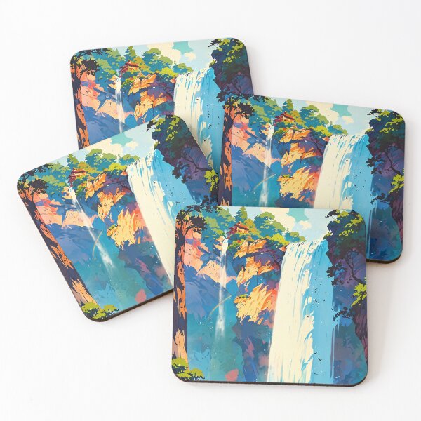 Item preview, Serene Waterfall Oasis: A Tranquil Nature Escape designed and sold by ArtComixHaven.