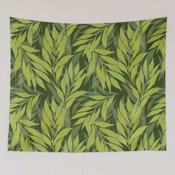 Item preview, Dark Lush Green Leaves - Forest Biome - Enchanting Forest designed and sold by NancyDzines.