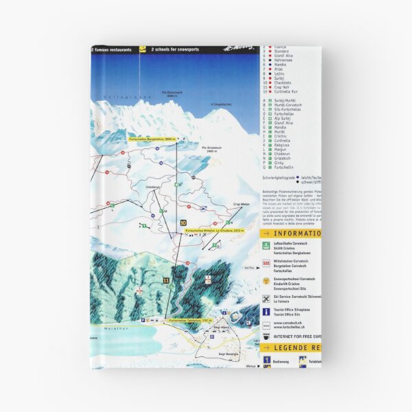 Item preview, St. Moritz Corvatsch Ski Area Map with Piste Names designed and sold by fungus50.