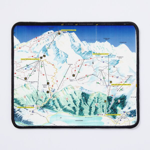 Item preview, St. Moritz Corvatsch Ski Area Map with Piste Names designed and sold by fungus50.