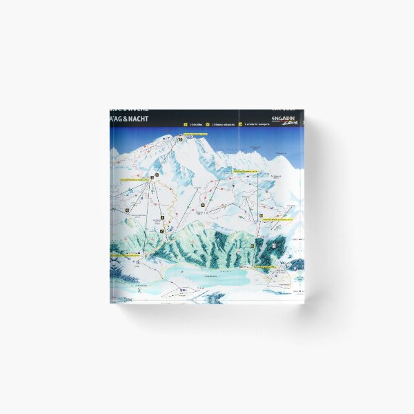 Item preview, St. Moritz Corvatsch Ski Area Map with Piste Names designed and sold by fungus50.