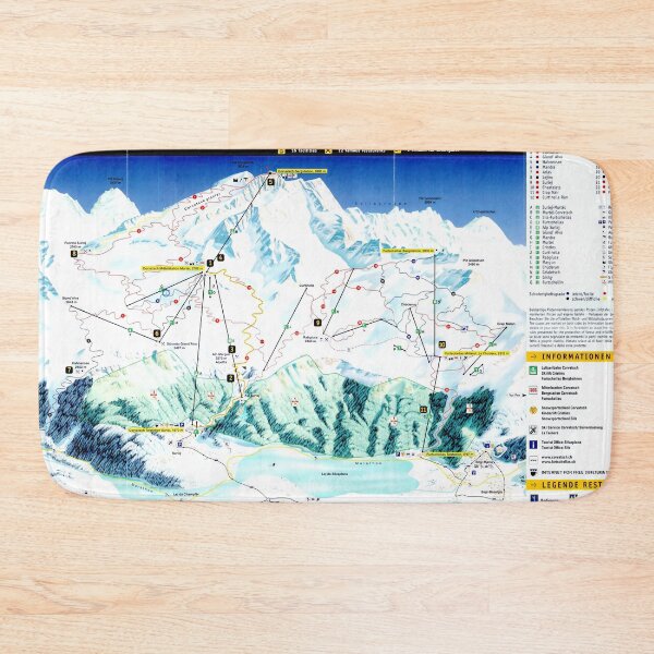 Item preview, St. Moritz Corvatsch Ski Area Map with Piste Names designed and sold by fungus50.