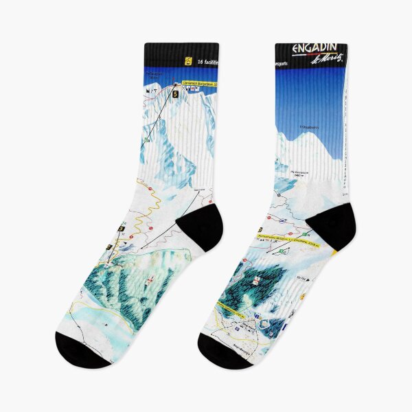 Item preview, St. Moritz Corvatsch Ski Area Map with Piste Names designed and sold by fungus50.