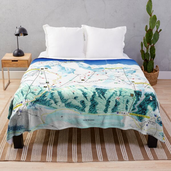 Item preview, St. Moritz Corvatsch Ski Area Map with Piste Names designed and sold by fungus50.