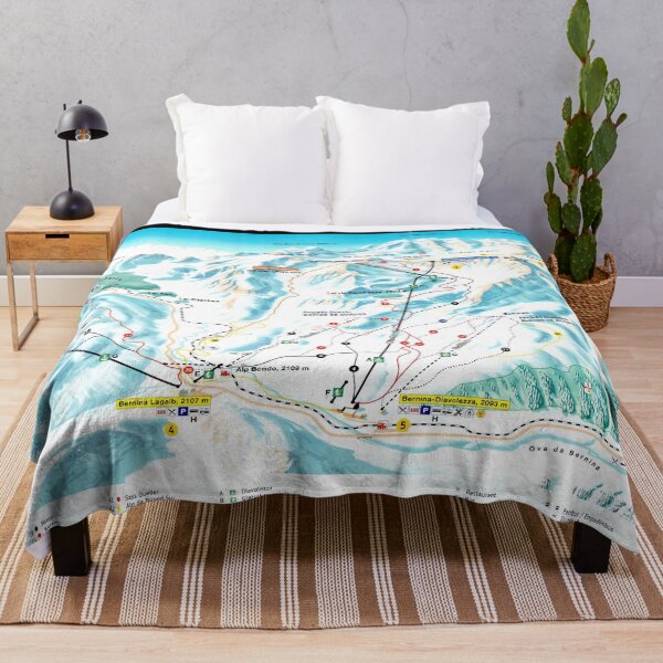 Item preview, St. Moritz Diavolezza Ski Area Map with Piste Names designed and sold by fungus50.
