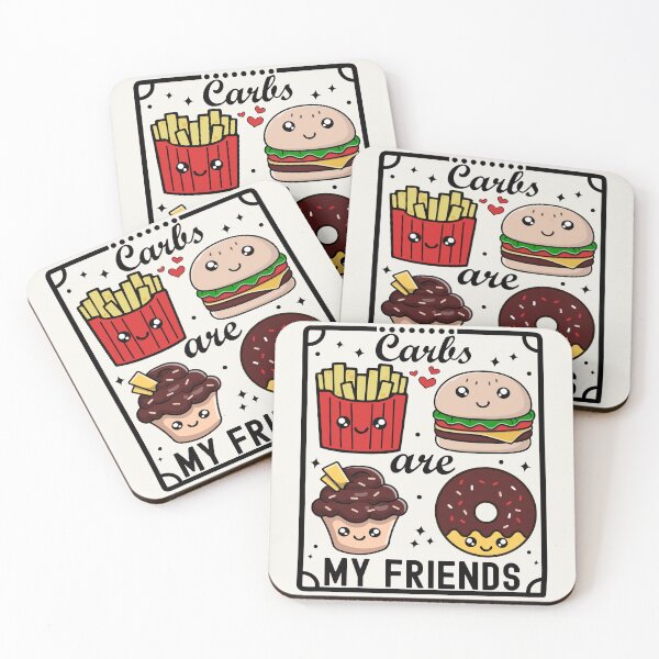 Item preview, Carbs Are My Friends | Cute Hamburger, Fries, Cupcake and Donut designed and sold by PearlMoonGrapes.