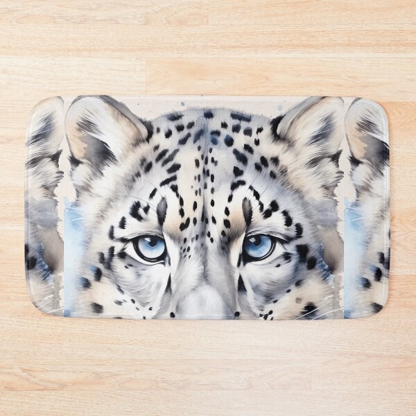 Item preview, Beautiful Snow Leopard  Watercolor Animals Painting Gift designed and sold by InkyGenies.