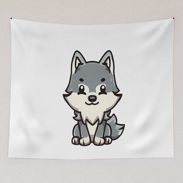Item preview, Cute wolf  designed and sold by Ella_Sketch.