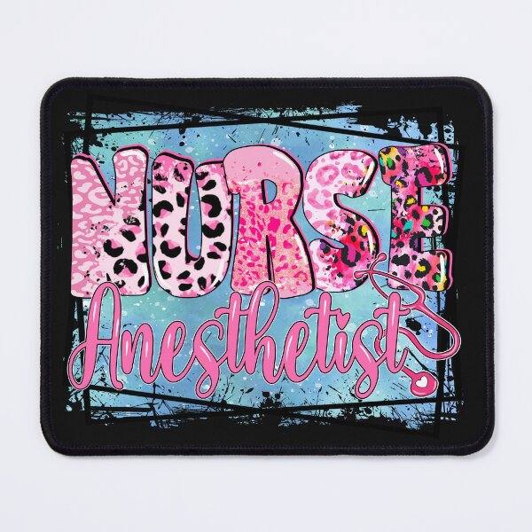 Item preview, Colorful Pink Leopard Print Nurse Anesthetist designed and sold by AlienOccupation.