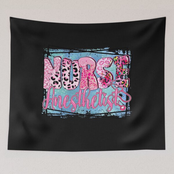 Item preview, Colorful Pink Leopard Print Nurse Anesthetist designed and sold by AlienOccupation.