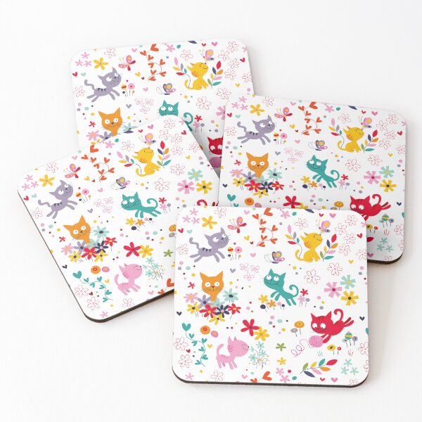 Item preview, Cat with Flower Line Art colorful designed and sold by mando24895.