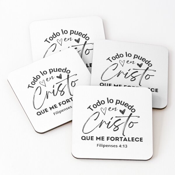 Item preview, Christ strengthens me bible verses spanish christian quotes designed and sold by TerraSanta.