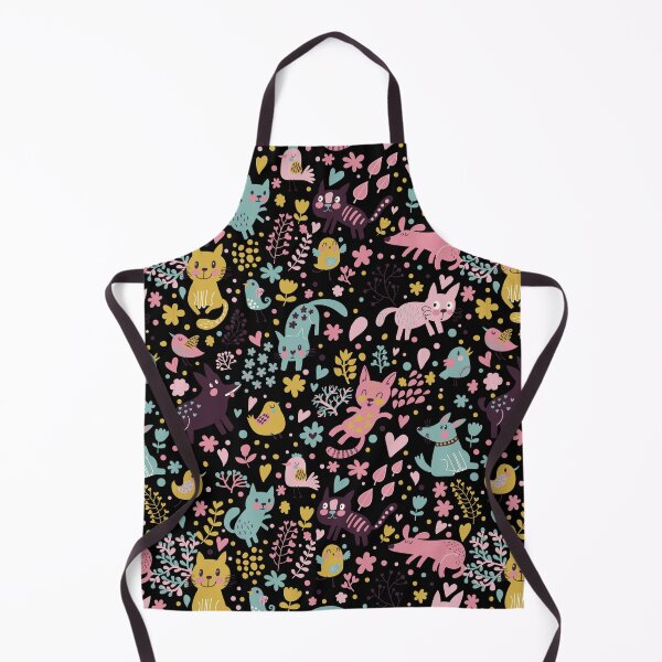Item preview, cat and Dog with Pink Flower Cartoon Line Art colorful designed and sold by mando24895.