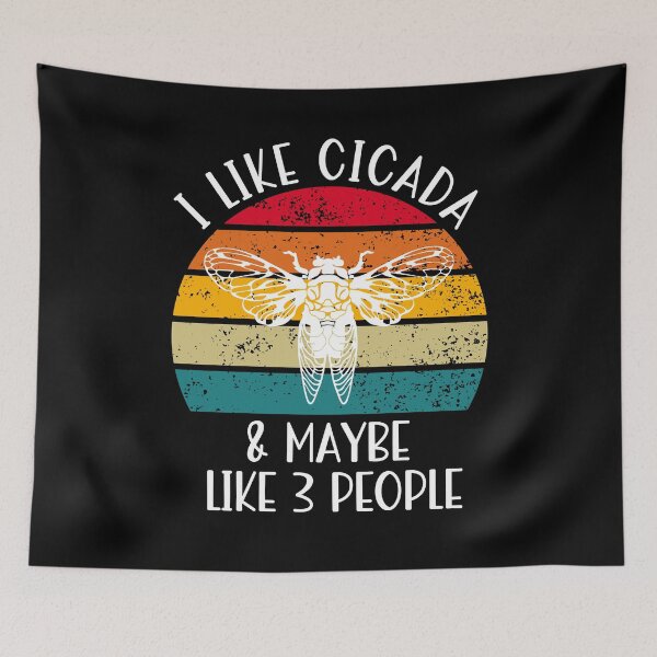 Item preview, I Like Cicada and Maybe 3 People Cicada Insect Lover Retro Fun Sunset, Cicada Invasion, Rooster Tail Cicada designed and sold by Soul-Inspirer.
