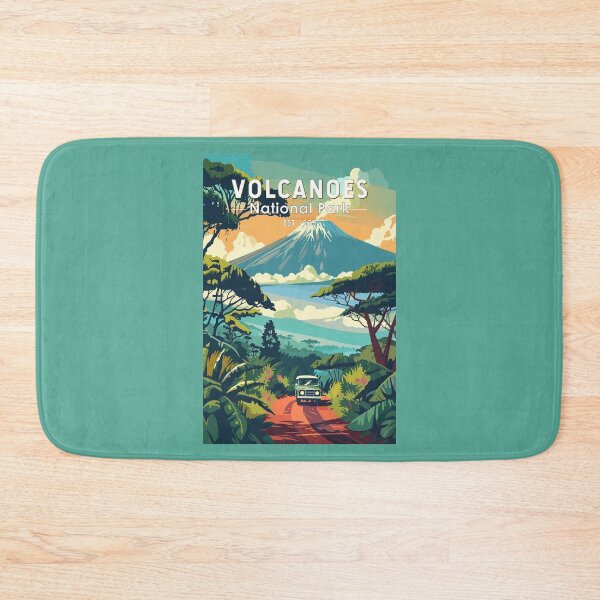 Item preview, Volcanoes National Park Rwanda Travel Art Vintage designed and sold by KrisSidDesigns.