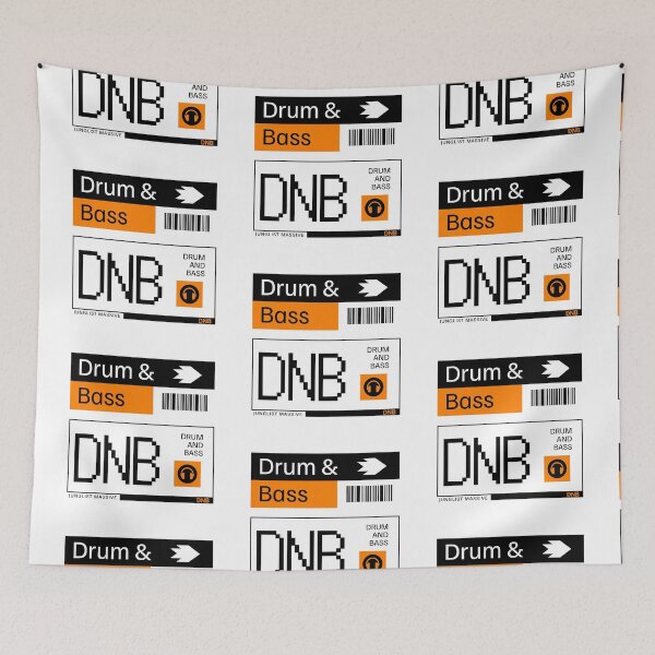 Artikelvorschau, DRUM AND BASS - DNB Ticket Steez (Schwarz/Orange) entworfen und verkauft von Discothreadz.