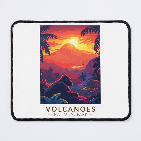 Item preview, Volcanoes National Park Rwanda Mountain Gorilla Travel Art Vintage designed and sold by KrisSidDesigns.