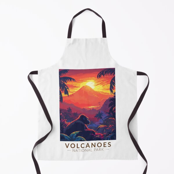 Item preview, Volcanoes National Park Rwanda Mountain Gorilla Travel Art Vintage designed and sold by KrisSidDesigns.