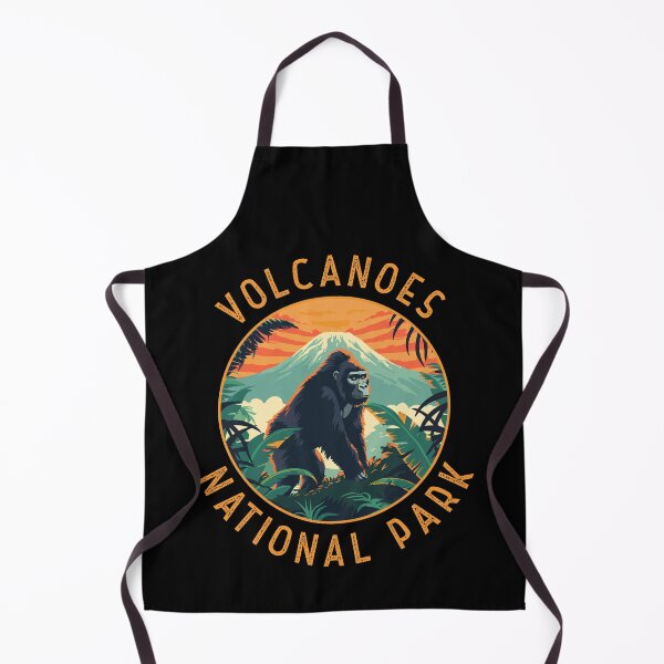 Item preview, Volcanoes National Park Rwanda Retro Distressed Circle designed and sold by KrisSidDesigns.