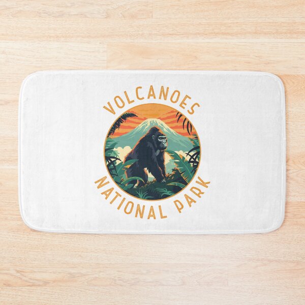 Item preview, Volcanoes National Park Rwanda Retro Distressed Circle designed and sold by KrisSidDesigns.