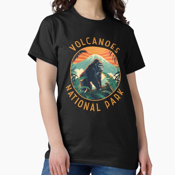 Item preview, Volcanoes National Park Rwanda Retro Distressed Circle designed and sold by KrisSidDesigns.