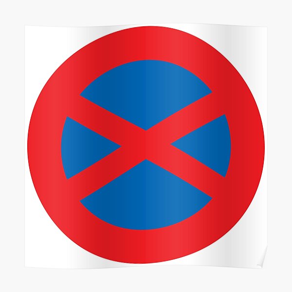 道路標識 歩行者横断禁止 Road Sign Pedestrian Crossing Prohibited Poster By Tokyoflagstore Redbubble