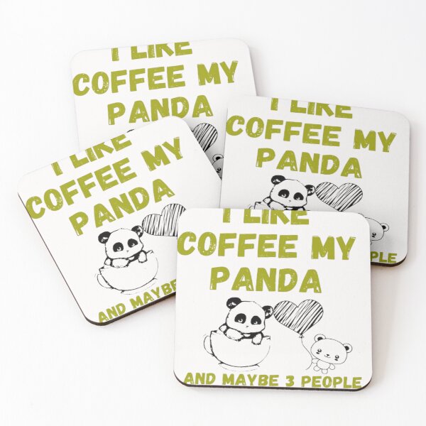 Item preview, I LIKE COFFEE MY PANDA AND MAYBE 3 PEOPLE  designed and sold by LOUCAS6.