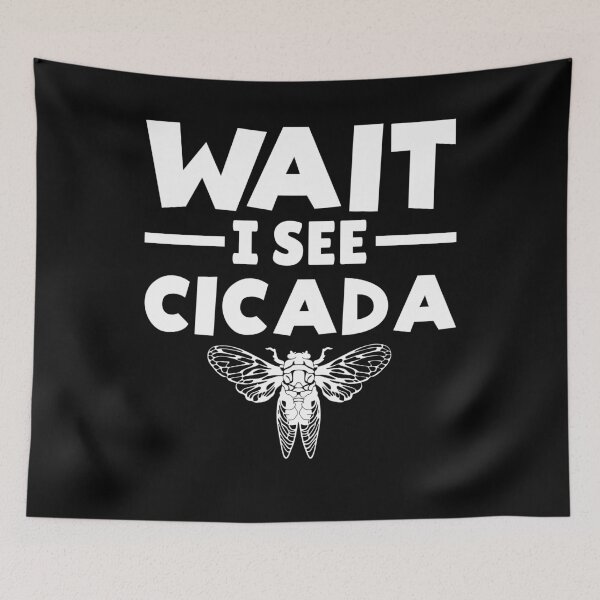 Item preview, Wait I See Cicada, Cicada Insect Lover Retro Fun Sunset, Cicada Invasion, Rooster Tail Cicada designed and sold by Soul-Inspirer.