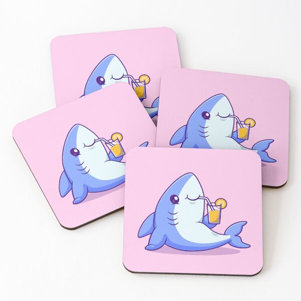Item preview, "Shark Sipper: Cute Cartoon Vector Icon" designed and sold by hjian8219.