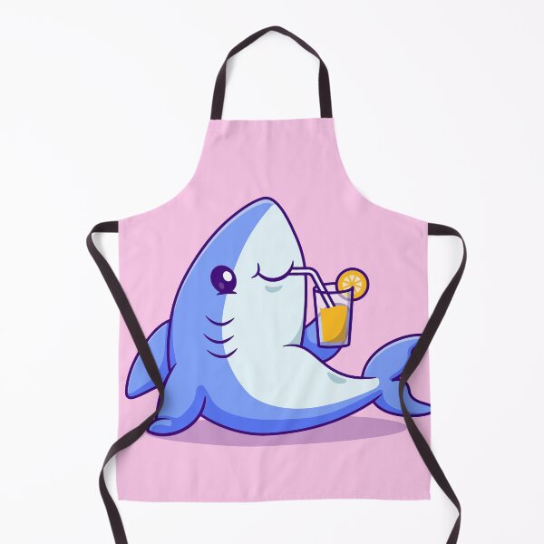 Item preview, "Shark Sipper: Cute Cartoon Vector Icon" designed and sold by hjian8219.