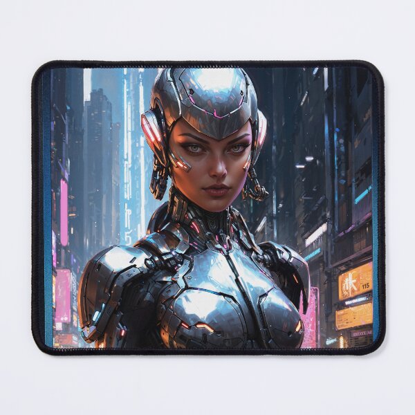 Item preview, An Android Assassin Seeks Her Prey Mesmerizing AI Concept Art by Xzendor7 designed and sold by Xzendor7 Digital Art Creations.