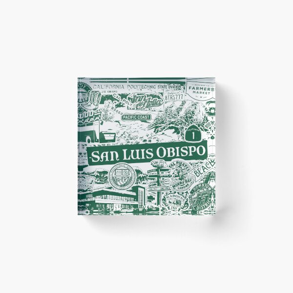 Item preview, San Luis Obispo - Impresión de estilo vintage de Cal Poly designed and sold by madebyalaina.