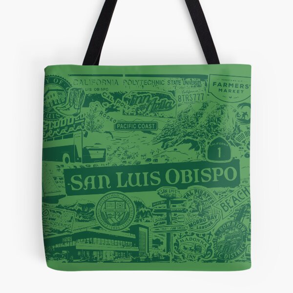 Artikelvorschau, San Luis Obispo - Cal Poly Druck im Vintage-Stil entworfen und verkauft von madebyalaina.