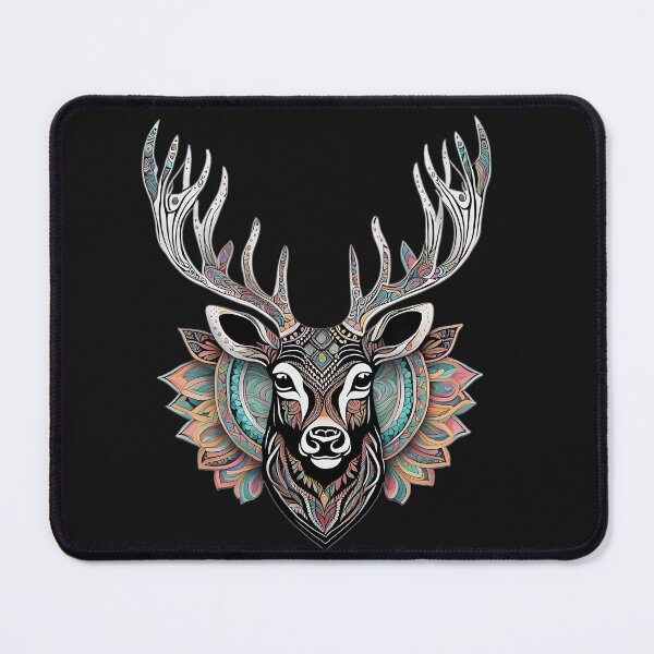 Item preview, colorful mandala deer designed and sold by atouchofdream.