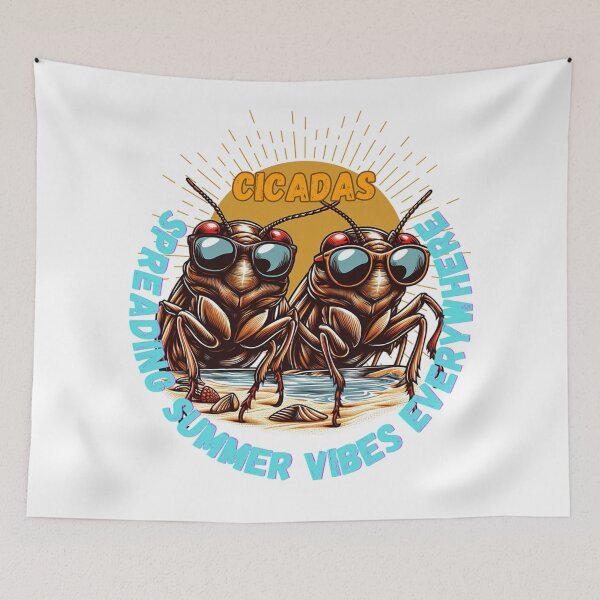 Item preview, Cicadas: spreading summer vibes everywhere designed and sold by DShirtRepublic.