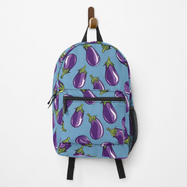 Item preview, Playful Eggplant Pattern - Whimsical Vegetable Art Print designed and sold by GayDoodles.
