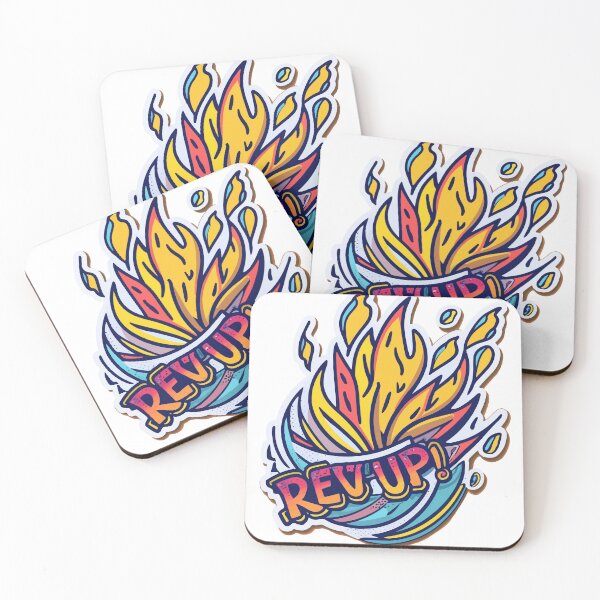 Item preview, Rev Up Fiery Wheel Pop Art designed and sold by NiftyWrx.