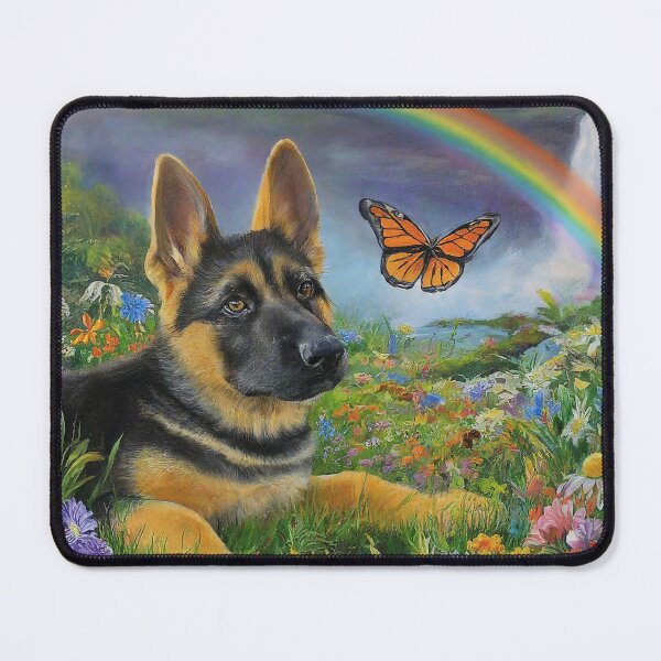 Item preview, German shepherd puppy with a butterfly. designed and sold by kyxur.