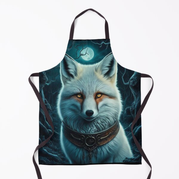 Artikelvorschau, Fuchsporträt. Polarfuchs, Weißfuchs, Schneefuchs, Winterfuchs, Fantasiefuchs, wunderlicher Fuchs entworfen und verkauft von FoxVibes.