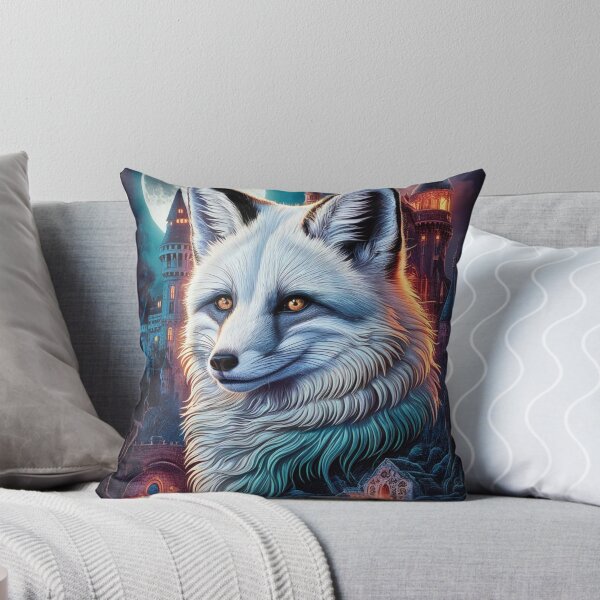 Item preview, Fox Portrait. arctic fox, white fox, snow fox, winter fox, fantasy fox, whimsical fox designed and sold by FoxVibes.