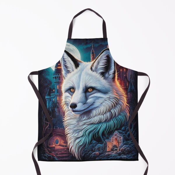 Item preview, Fox Portrait. arctic fox, white fox, snow fox, winter fox, fantasy fox, whimsical fox designed and sold by FoxVibes.