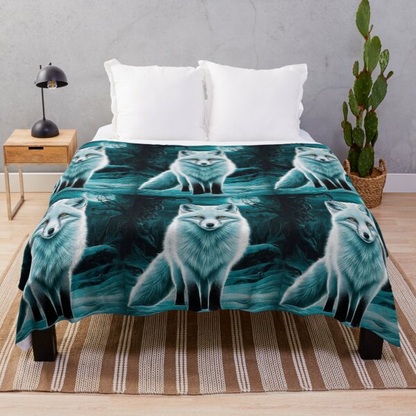 Artikelvorschau, Fuchsporträt. Polarfuchs, Weißfuchs, Schneefuchs, Winterfuchs, Fantasiefuchs, wunderlicher Fuchs entworfen und verkauft von FoxVibes.