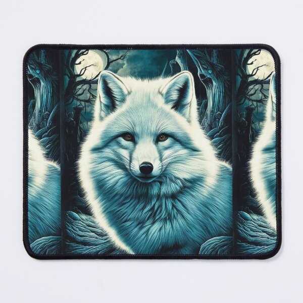 Item preview, Fox Portrait. arctic fox, white fox, snow fox, winter fox, fantasy fox, whimsical fox designed and sold by FoxVibes.