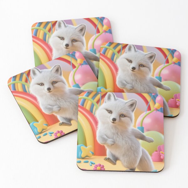 Artikelvorschau, Fuchsporträt. Polarfuchs, Weißfuchs, Schneefuchs, Winterfuchs, Fantasiefuchs, wunderlicher Fuchs entworfen und verkauft von FoxVibes.